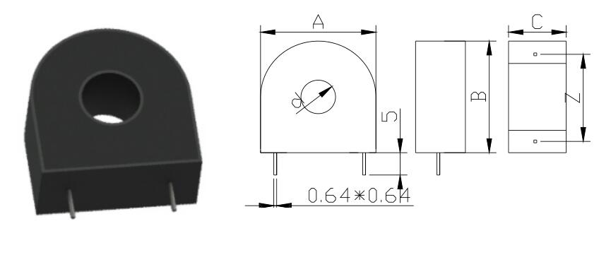 Type A: Dual pins, usually smaller in size and smaller in current range, usually using ultra-fine crystal cores with higher precision;  Type B: Four-pin parallel pins, usually the current is from large to small, usually using ultra-microcrystalline iron core, so the accuracy is higher；  Type C: Front and rear parallel pins, usually the current is from large to small, usually using ultra-microcrystalline iron core, so the accuracy is higher;  Class D: Three-pin, usually use silicon steel wound core, so the accuracy is not as good as the ultra-microcrystalline core, but the load capacity is strong.
