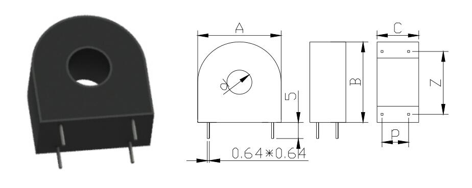 Type A: Dual pins, usually smaller in size and smaller in current range, usually using ultra-fine crystal cores with higher precision;  Type B: Four-pin parallel pins, usually the current is from large to small, usually using ultra-microcrystalline iron core, so the accuracy is higher；  Type C: Front and rear parallel pins, usually the current is from large to small, usually using ultra-microcrystalline iron core, so the accuracy is higher;  Class D: Three-pin, usually use silicon steel wound core, so the accuracy is not as good as the ultra-microcrystalline core, but the load capacity is strong.