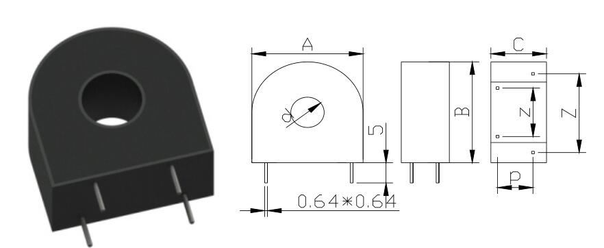 Type A: Dual pins, usually smaller in size and smaller in current range, usually using ultra-fine crystal cores with higher precision;  Type B: Four-pin parallel pins, usually the current is from large to small, usually using ultra-microcrystalline iron core, so the accuracy is higher；  Type C: Front and rear parallel pins, usually the current is from large to small, usually using ultra-microcrystalline iron core, so the accuracy is higher;  Class D: Three-pin, usually use silicon steel wound core, so the accuracy is not as good as the ultra-microcrystalline core, but the load capacity is strong.